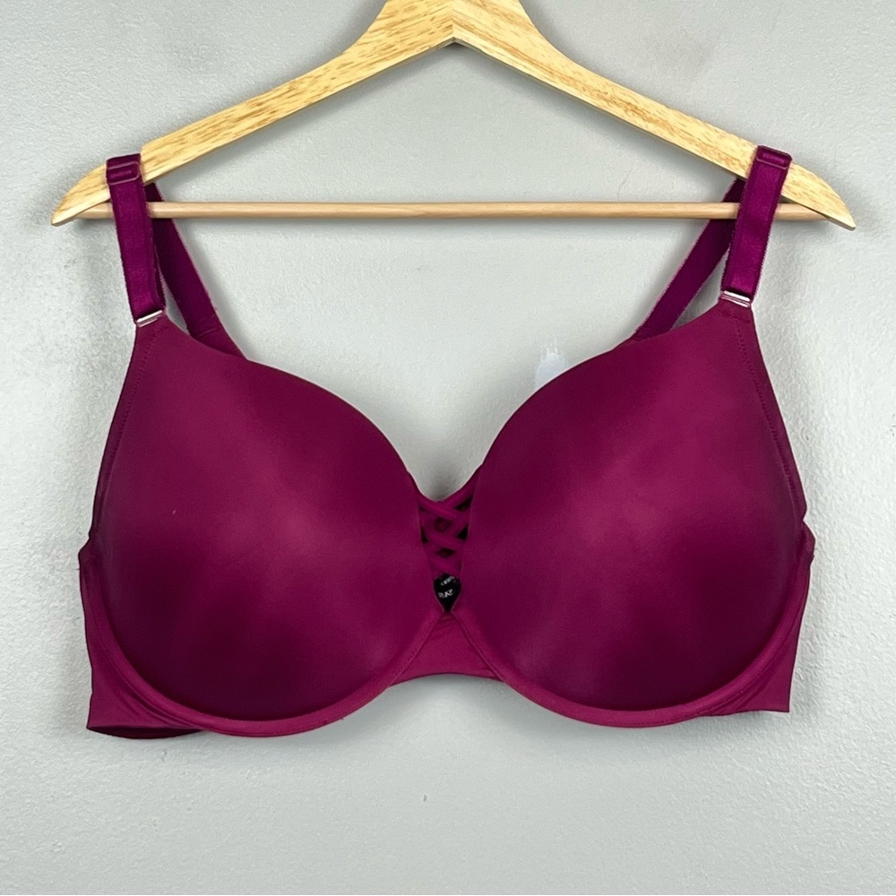 Torrid Curve berry pink padded underwire back smoothing bra, 42DDD.